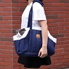 Pet Handbag Cats Carriers Bag Soft Big Capacity with Safety Strap Breathable Pet Carriers Sightseeing Bag 5