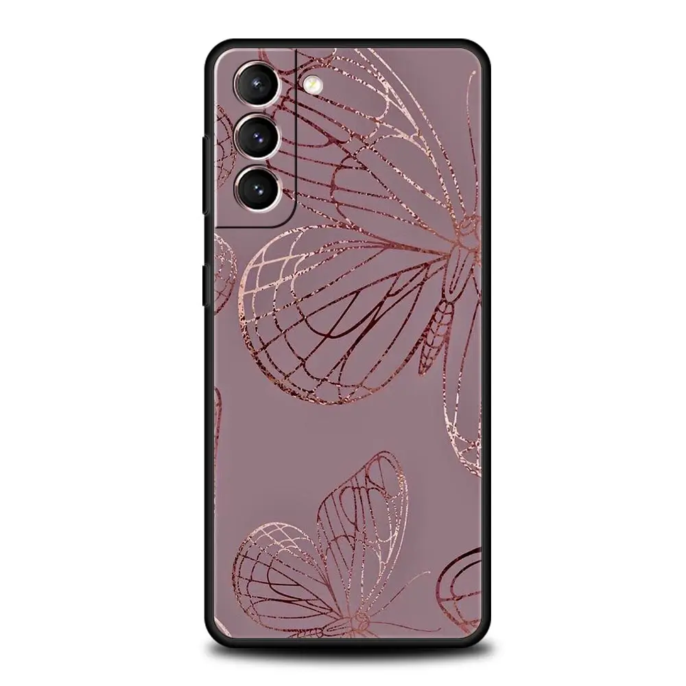 Elegant Gold Pink Marble Phone Case - Soft TPU Cover