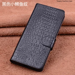 Premium Genuine Leather Flip Wallet Case with Magnetic Buckle and Card Slots for Honor Magic 8 (Black 1)