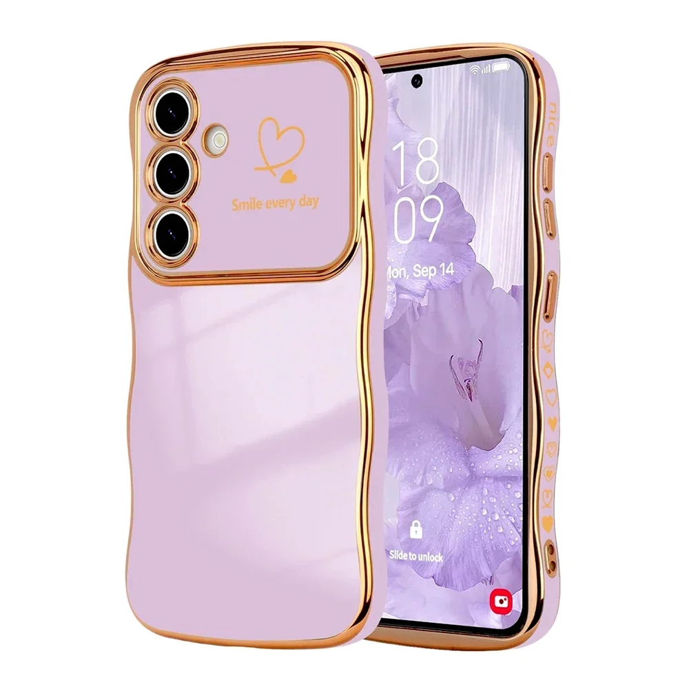 Wave Heart Shape Soft Phone Case - Stylish Protective Cover