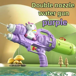 Exciting Water Battle Toy Set: Dinosaurs, Ducks, and Sharks (Purple dual nozzles)