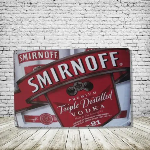 Smirnoff Винтажный стиль оловянный металлический знак плакат мужская пещера коллекционный Новый
