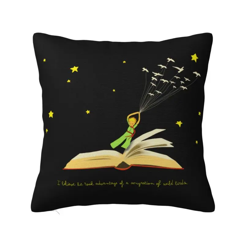 

Nordic Style Le Petit Prince Cushion Cover 45x45cm Soft France Fairy Tale Fiction Pillow for Sofa Square Pillowcase Decoration