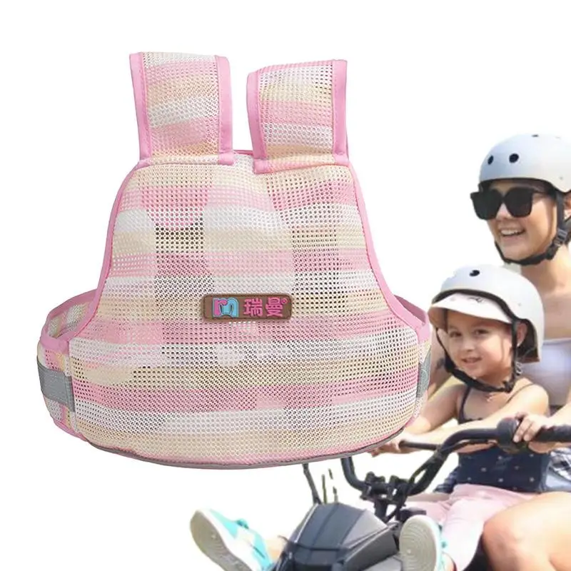 Motorcycle Child Safety Harness Breathable Safety Vest Leash Reusable Motorcycle Safety Belt Foldable Child Reflective Strip yellow reflective tactical harness front pack vest chest bag pouch for walkie talkie radio