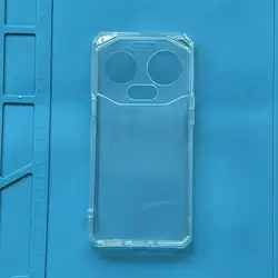 Durable Black Silicone Phone Protective Case with Back Cover (Clear)