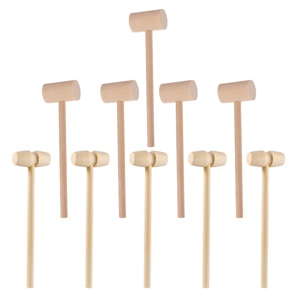 20Pcs 소형 해머 도구 튼튼한 목재 구조 컴팩트 디자인 해산물용 휴대용 게 망치 껍질 랍스터 굴 새우