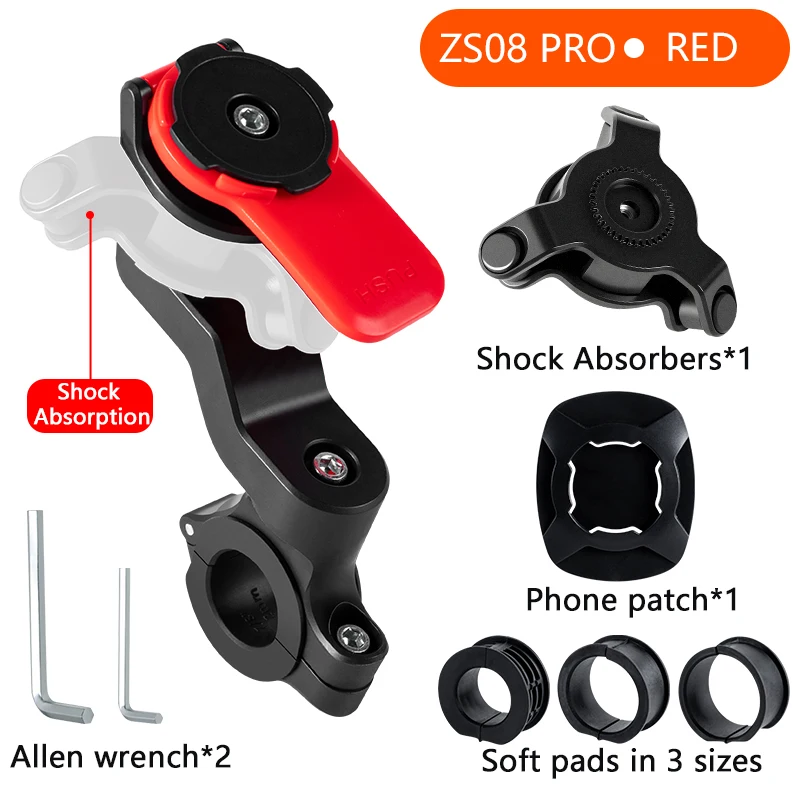 Universal 360° Rotating Detachable & Adjustable Phone Holder for Motorcycles & Bicycles