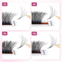 NAGARAKU Extensions de cils pré-faits à base pointue Mega Volume 1200 bouquets 5