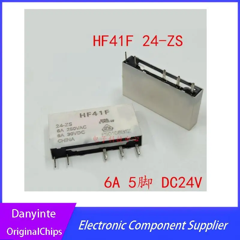 

NEW 10PCS/LOT HF41F HF41F-24-ZS HF41F 24-ZS 6A 24V 5PIN