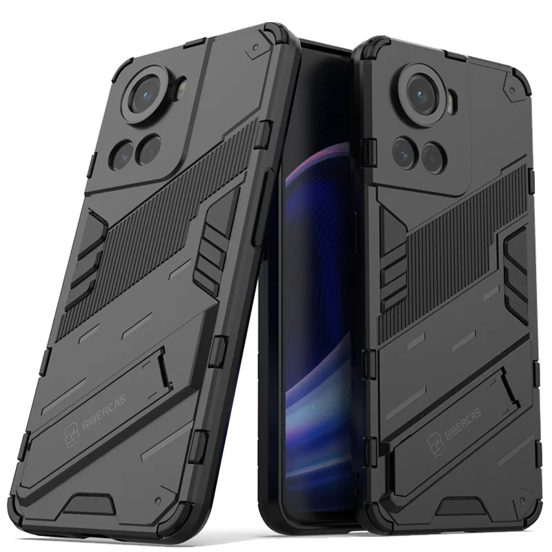 Durable Anti-Knock Phone Holder Case with Hard Armor Full Back Cover