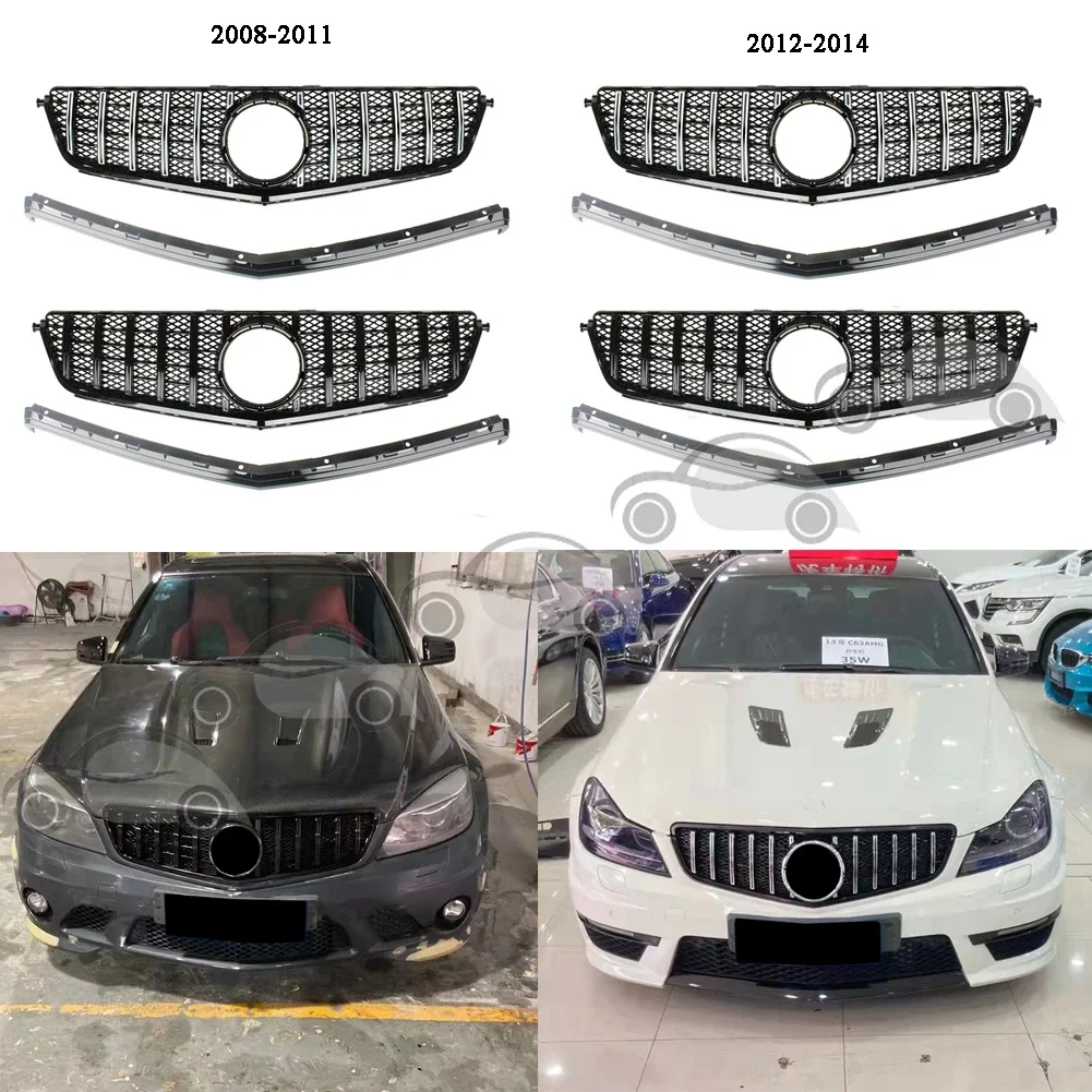 

Передняя крышка гоночного гриля для Mercedes-Benz W204 C-Class C63 AMG 2009 2010 2011 2012 2013 GT