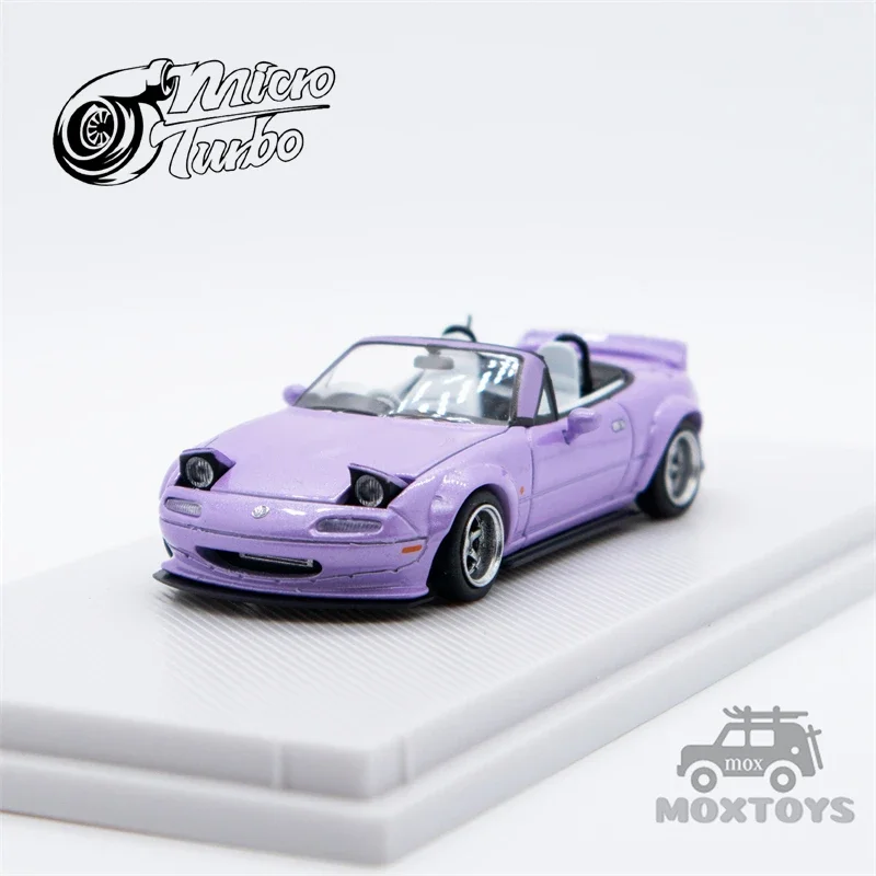 

Micro Turbo 1:64 Mazda MX-5 Eunos Roadster (NA/Miata) Pandem Rocket Bunny Purple Diecast Model Car