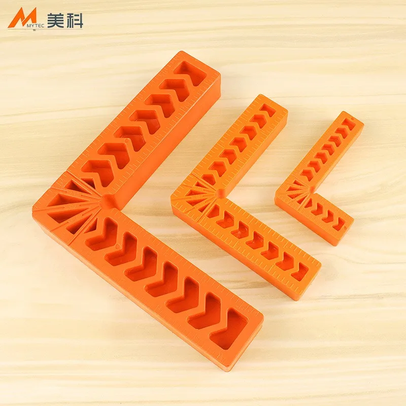 3/4/6 Inch 90 Degree Positioning Squares Right Angle Clamps Reusable Plastic L-Type Fixing Clamp Durable Corner Stationery