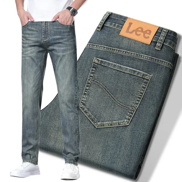 Lee Dex Men's Summer Thin Straight Leg Casual Jeans
