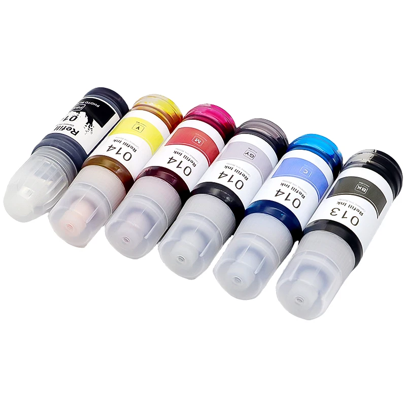 Vibrant 6-Color Dye Ink Set - 70ml