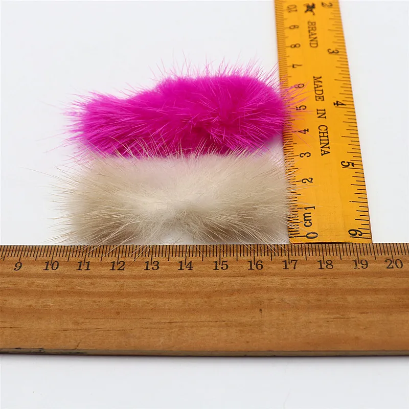 Mink Fur Pom-pom Bow Tie 40 Pieces DIY Hairpin Headdress Corsage Bow Tie DIY Bowknot Phone Case Crafts Materials 3*7cm craft supplies pom poms craft supplies