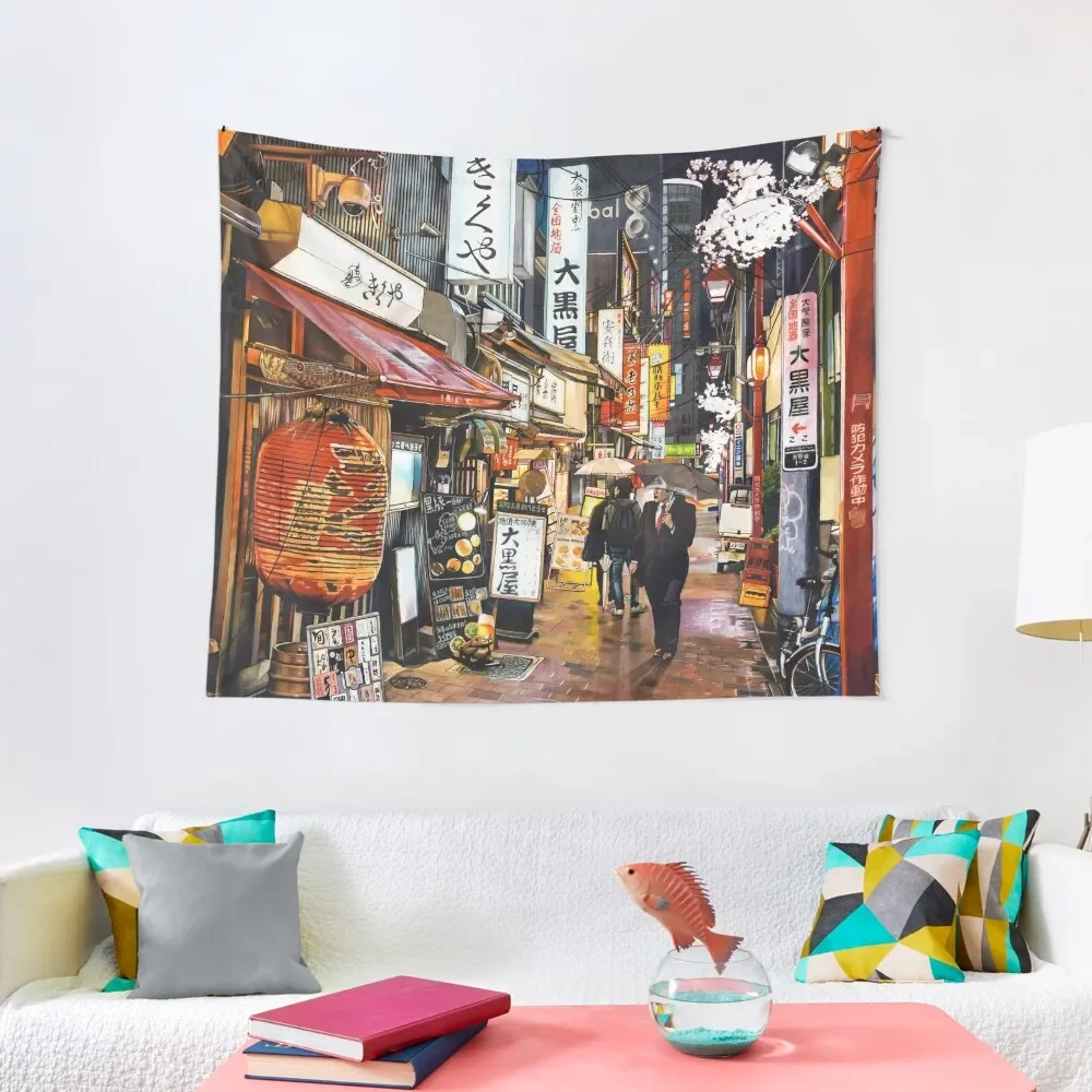 

Tokyo in the rain Tapestry Wallpaper Decoration Pictures Room Wall Tapestry