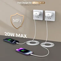For iPhone Charger Fast Charging 2Pack 20W USBC Charger + 10Ft Lightning Cable for iPhone14/Pro/Pro Max/Plus/13/12/11/XS/XR/X/SE - Image 2