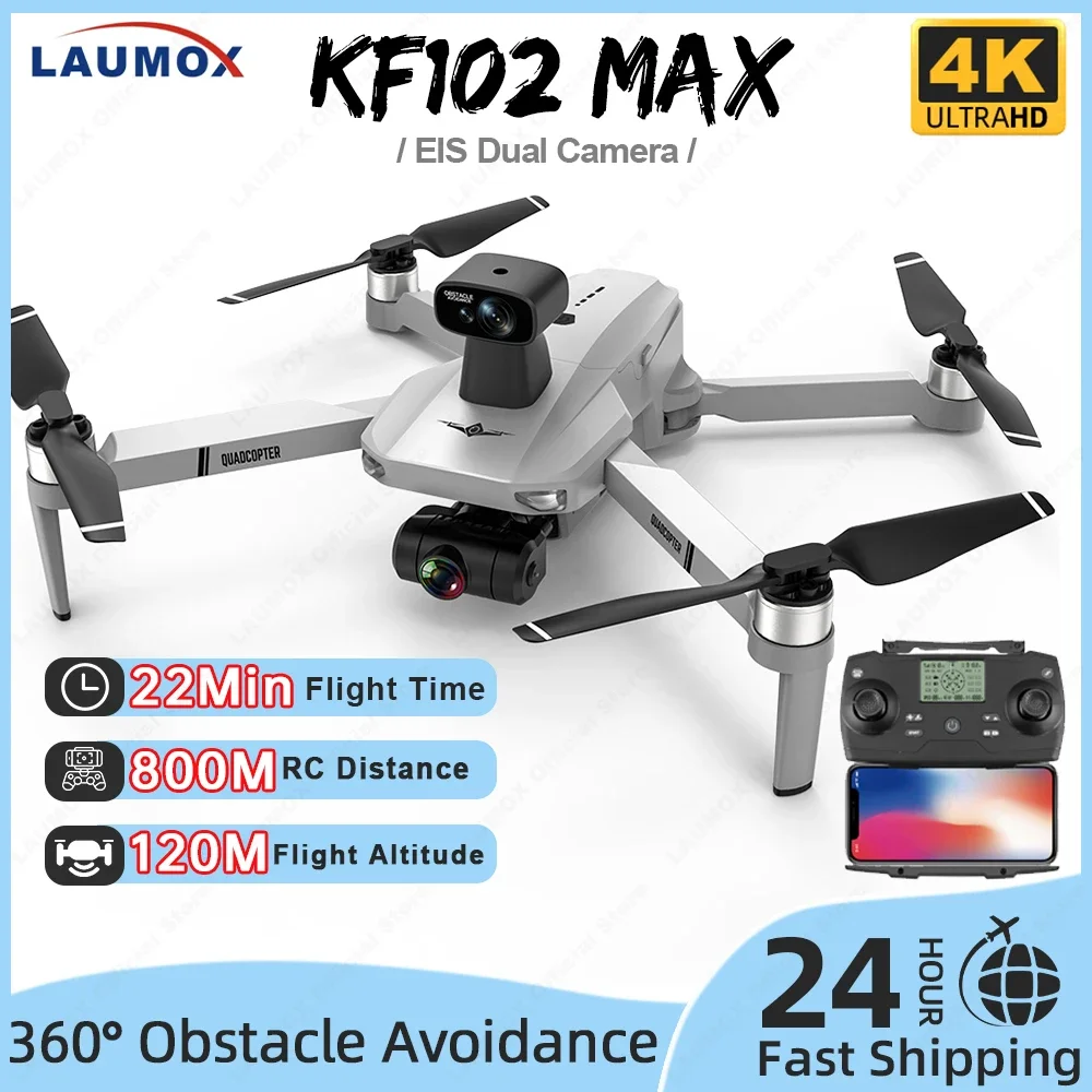 LAUMOX KF102 MAX Drone 4K Profesional GPS HD Camera with 2-Axis