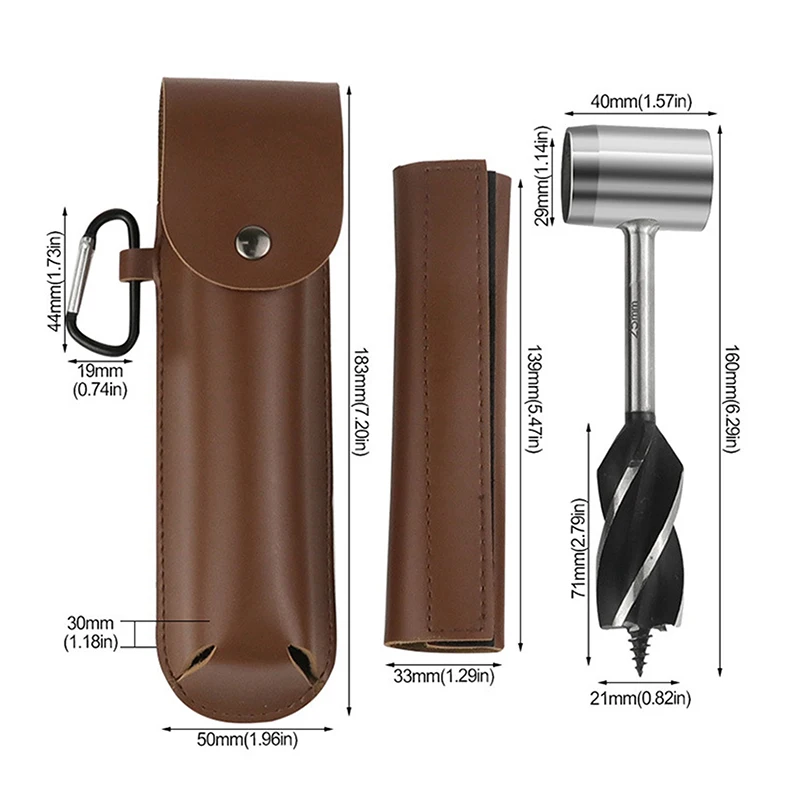Strumenti portatili per la lavorazione del legno di sopravvivenza all'aperto Punte da trapano a coclea a mano Coloni Bushcraft Strumento per punzonatura per trapano a mano per escursioni in campeggio - immagine 6