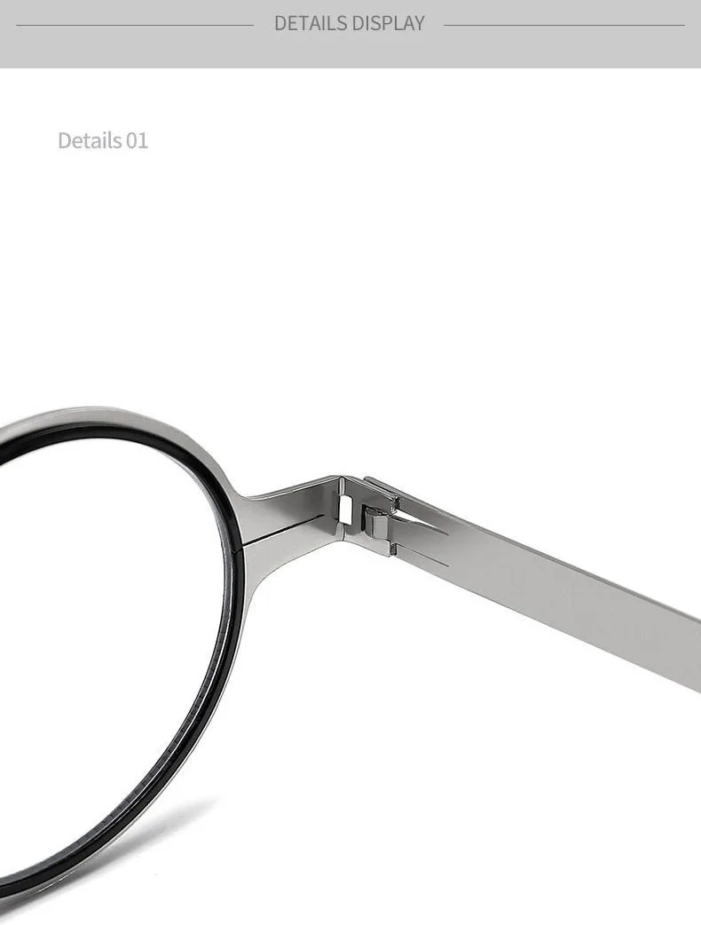 Tragbare Lesebrille Hd Falten Mittleren Alters Und Ältere Lesebrille Für Männer Und Frauen Nachahmung Retro Ultra-licht Kreis – Detail 6