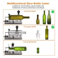 Glass Bottle Cutter, Upgraded Curve Glass Cutting Tools For Round, Square Bottles And Bottlenecks, DIY Craft Kit 2