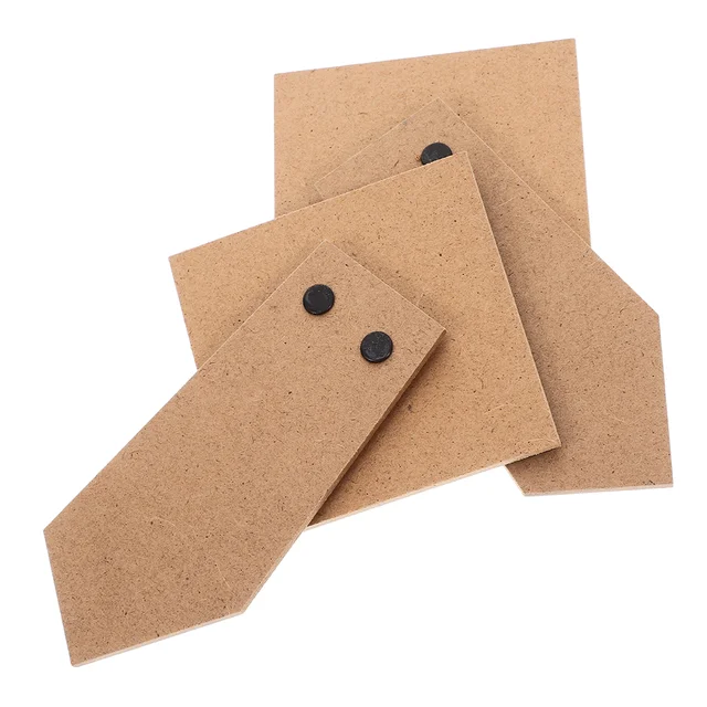 2 Pcs Easel Back Black Iron Photo Frame Custom Picture Cardboard Patch Wood-based Panel Stand Adhesive Metal 5