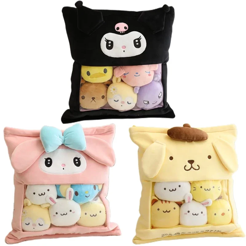 

Sanrioed Kuromi пурин собака моя мелодия аниме кавайная Плюшевая Кукла сумка мультфильм милые плюшевые игрушки диванная Подушка подарок для детей