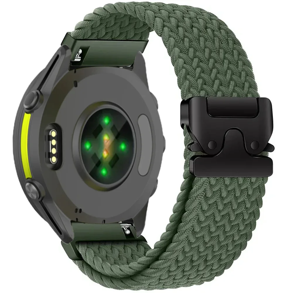 Nylon Braided Strap with Parachute Buckle Bracelet, 20mm/22mm Band