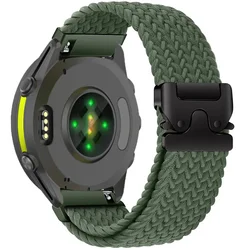 Nylon Braided Strap with Parachute Buckle Bracelet, 20mm/22mm Band - Strap width 20mm (Army green)
