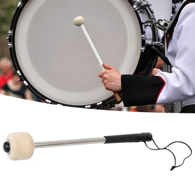 1pc Bass Drum Mallet Stick Ergonomics Handle Hanging Rope Drum