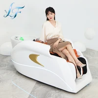 Lit de lavage de cheveux entièrement automatique pour salon de coiffure, mobilier commercial haut de gamme, design luxueux pour barbier, qualité supérieure, ergonomique 3
