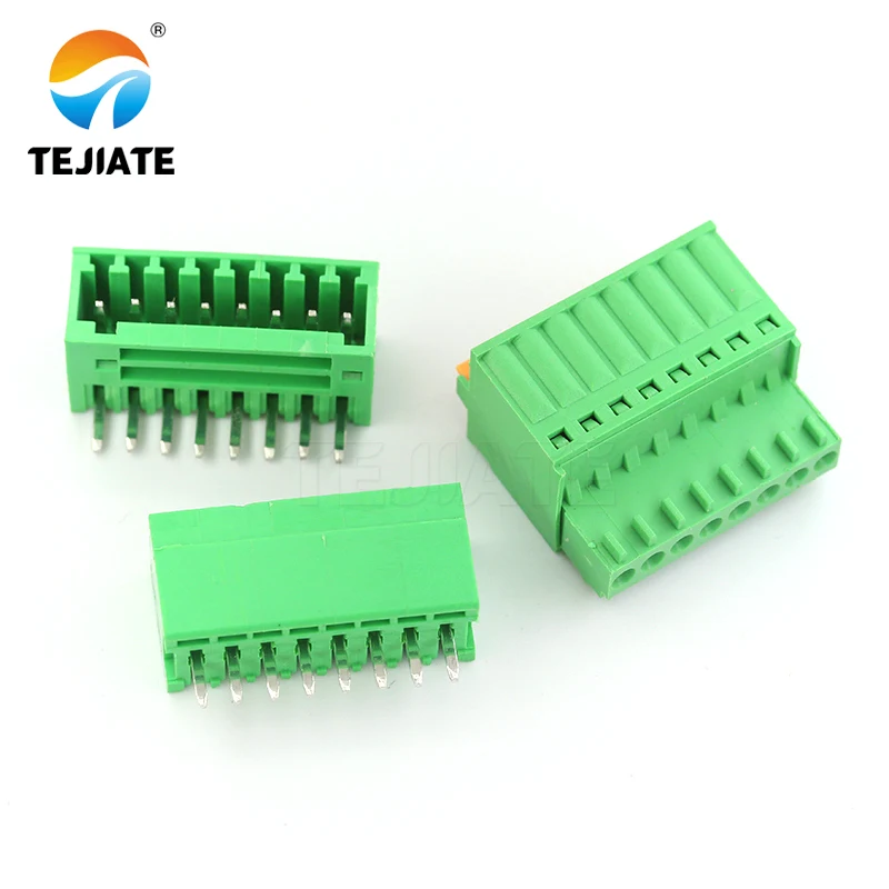 Dual Screw Terminal Block Connector, Right Angle Plug, 2-12 Pin