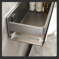 Kitchen Cabinet Storage Kitchen Storage Rack Wall-mounted Shower Shelf Bathroom Accessories No Drill Shelf 5
