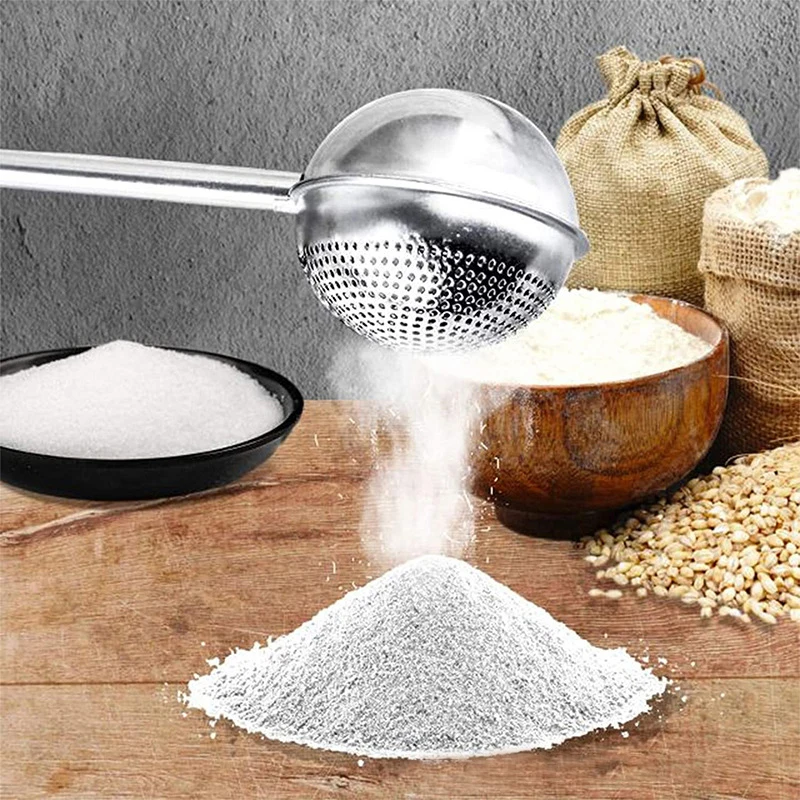 

Flour Powder Filter Spoon Baker Dusting Wand For Sugar Flour Spices 304 Stainless Steel Flour Sugar Powder Spoon Kitchen Tools