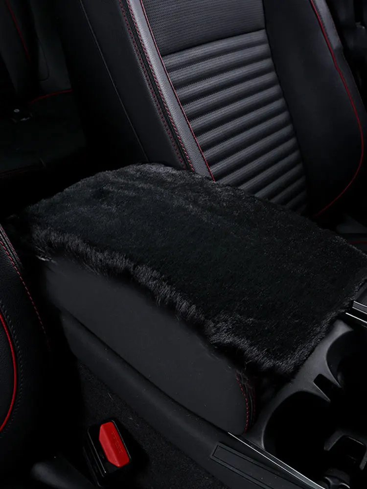 

Plush Car Armrest Pad Auto Central Console Armrest Box Cover Arm Rest Box Warm Fur Soft Cushion Universal Accessories Fitment