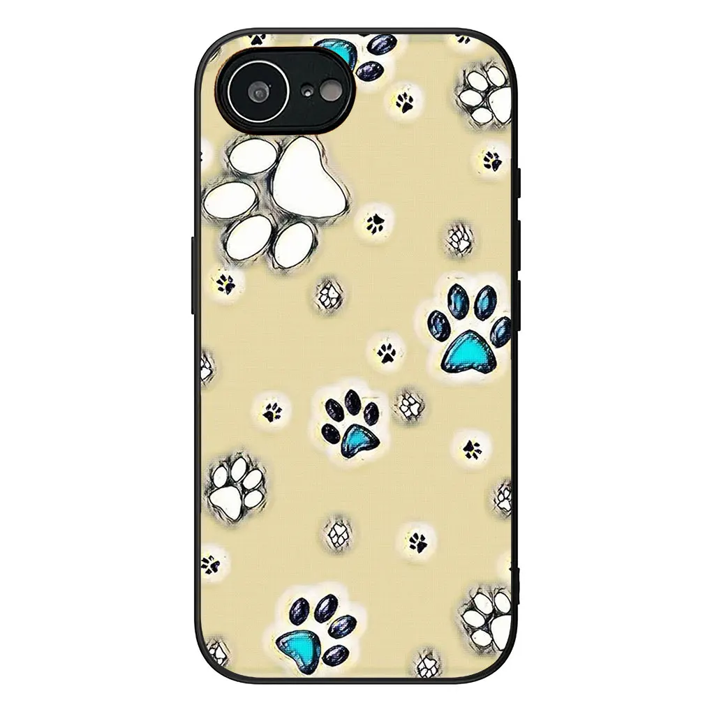 Cute Dog and Cat Cartoon Soft Phone Cover – Durable and Stylish Paw Design Case