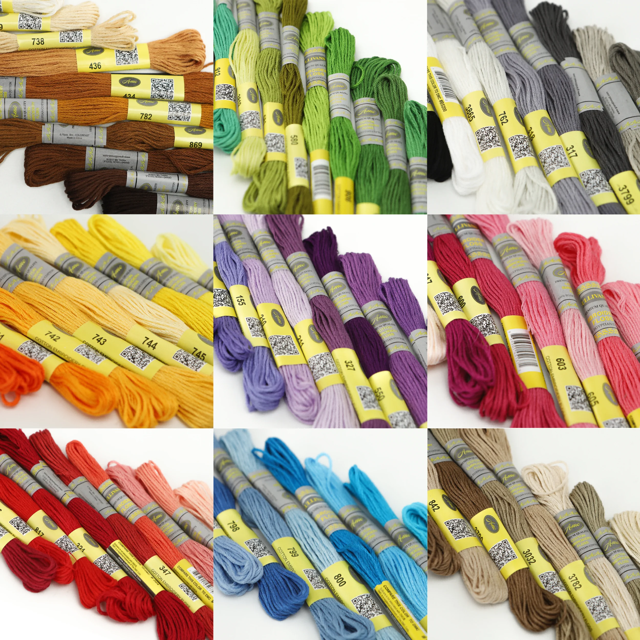 Cross Stitch Floss DMC Select Colors Double Mercerized Egyptian Cotton 8 Meter Skein
