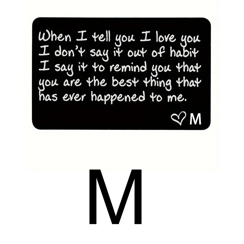 Personalized Aluminum Love Note Wallet Card - Thoughtful Keepsake Gift