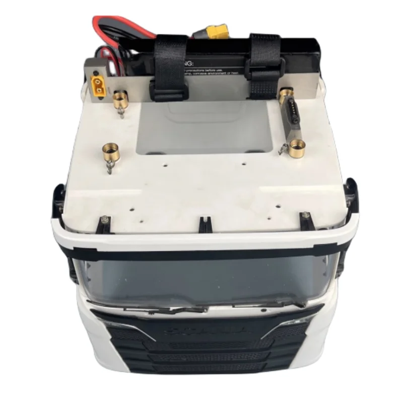 Magnetic Suction High Ceiling Set Wiring Battery Storage For 1/14 Tamiya RC Truck Scania Actros MAN Volvo Tamiya LESU Parts 2