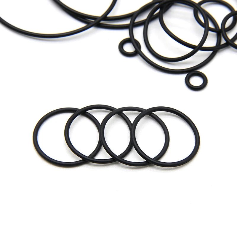 50pcs NBR O Ring Seal Gasket Thickness CS 1mm OD 3~50mm Nitrile Butadiene Rubber Spacer Oil Resistance Washer Round Shape Black rubber o rings,sealing gasket,rubber washers,keycap o rings,silicone o rings