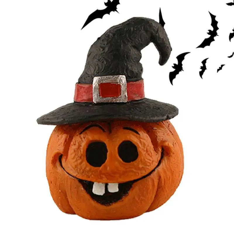 

Halloween Mummy Statue Cute Pumpkin Head Figure Cross Decorations Resin Candle And Ghost Mini Landscape Clockwork Girl Pot Decor