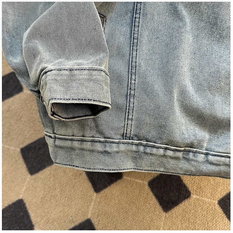 Spring Autumn Denim Hoodie Splicing with Pockets Men's Sweatshirts American Casual Fashion Loose Jean Male Pullover Top