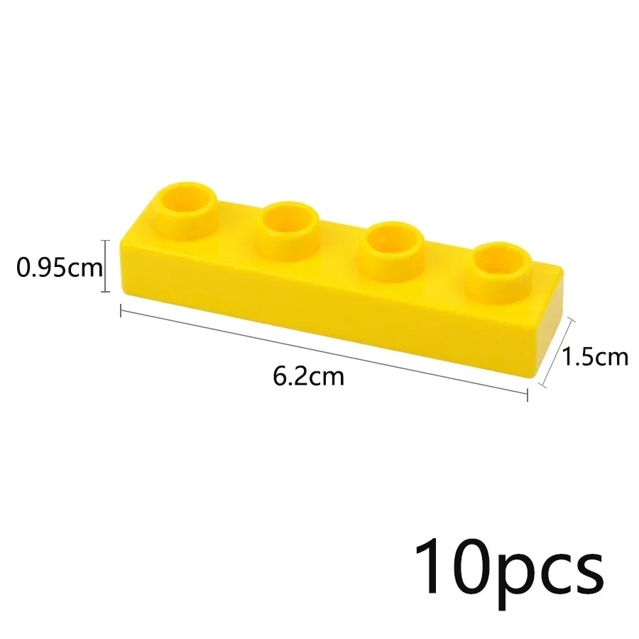 Large Building Blocks Set - 10 Piece Educational Creative Brick Kit