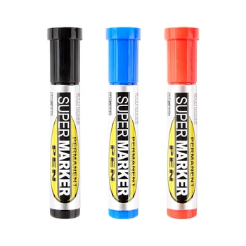 Pennarello permanente di grande capacità da 10 mm Nero Blu Rosso Pennarello a inchiostro a olio impermeabile Pennarelli a vernice a base di olio Asciugatura rapida