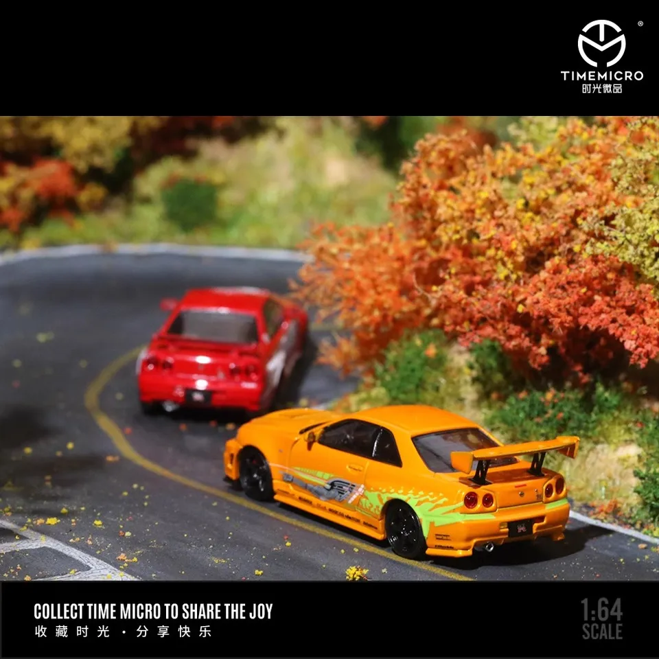 Time Micro 1:64 GTR R34 Speed And Passion Diecast Model Car