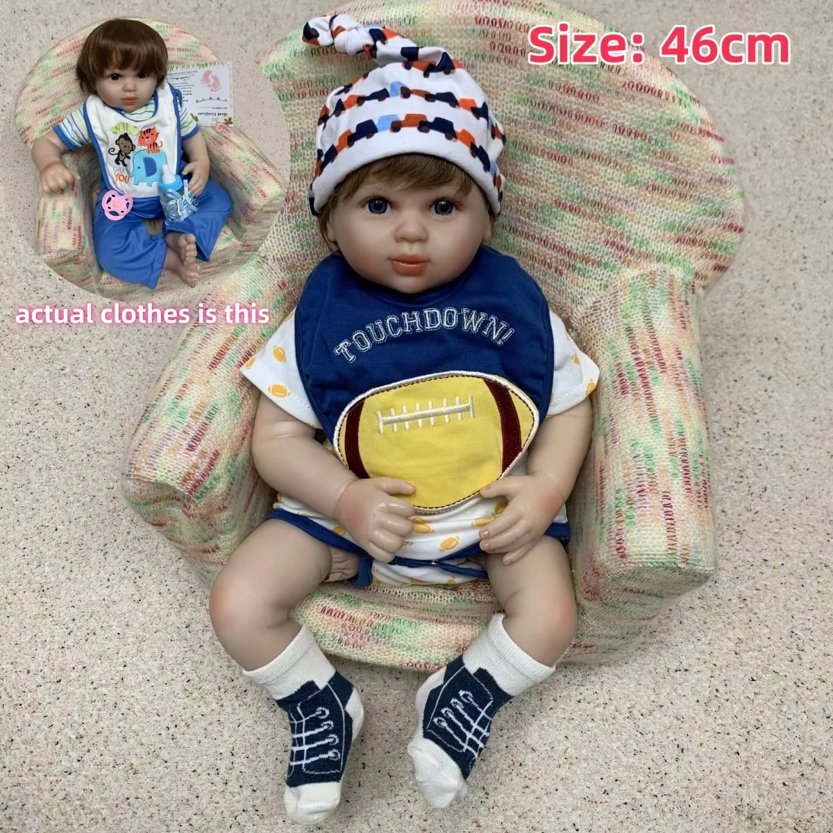 AWW! 18-20inch Reborn Toddler Doll 20inch Newborn Baby Doll Lifelike Bebe Realistic Doll Toy Boneca Brinquedo - 2