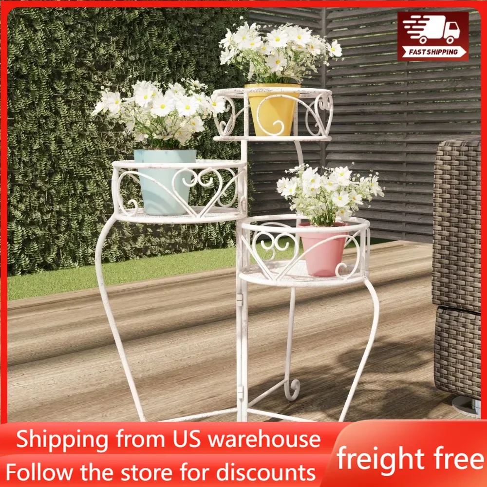 

Holder Iron Shelf Metal Rack Stand for Flowers Outdoor Garden Furniture and Terrace Flowerpot Display Racks Plant Pot