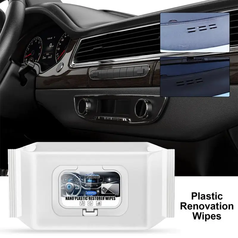 

Car Interior Wipes Auto Front Windshield Cleaning Prep Wipes 40pcs Waterless Cleaning Dashboard Wipes Multipurpose Cleaning Wipe