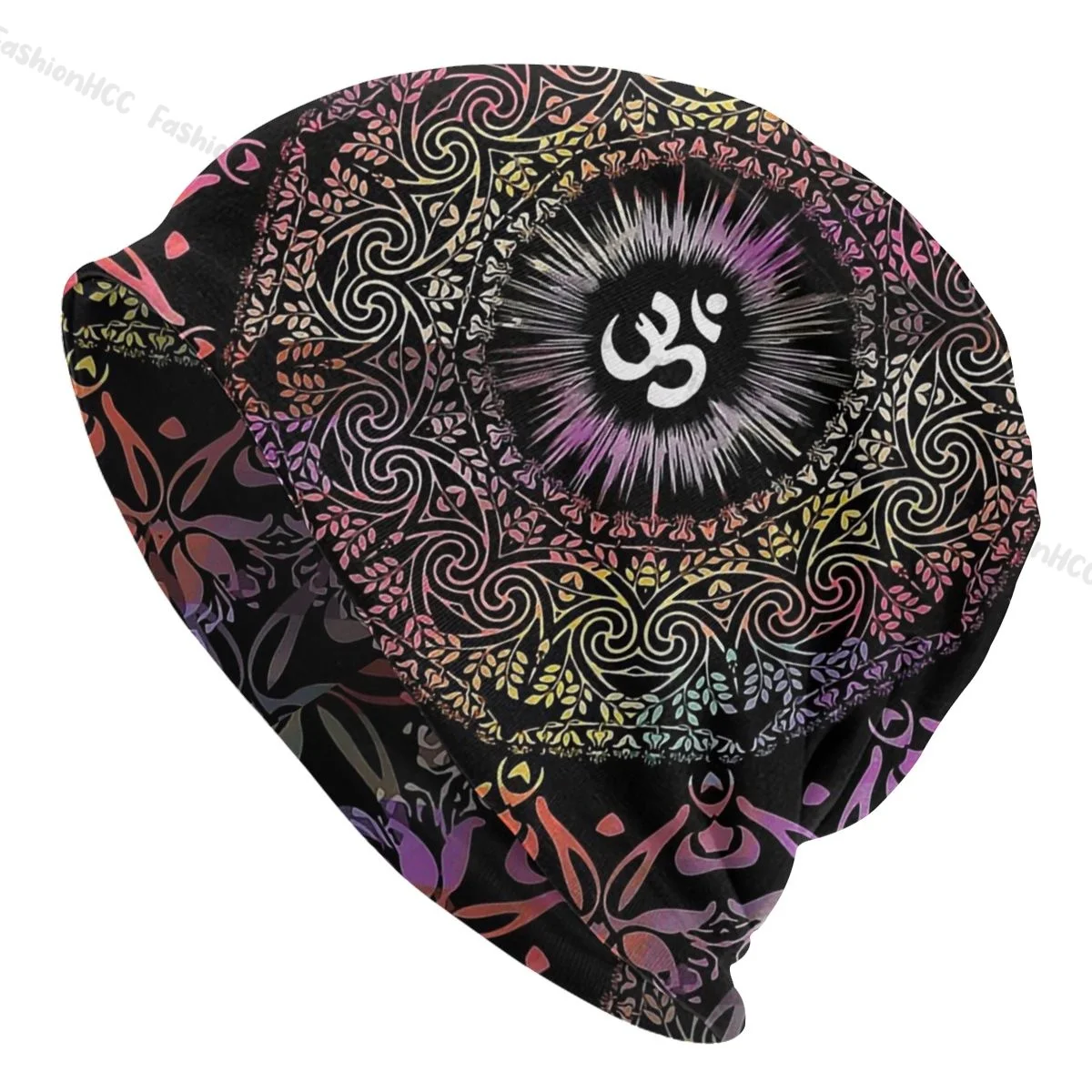 

Mandala Om Zen Yoga Hippie Meditation Mandala Thin Skullies Beanies Fashion Caps For Men Women Bohemian Ski Caps Bonnet Hats